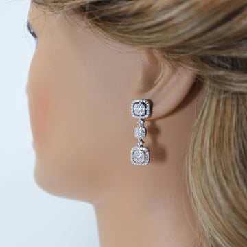 Cubic Zirconia Stargazing Diamond Earrings, Bridal Jewelry, Bridal Earrings, Crystal Bridal Earrings, Statement Earrings Cz